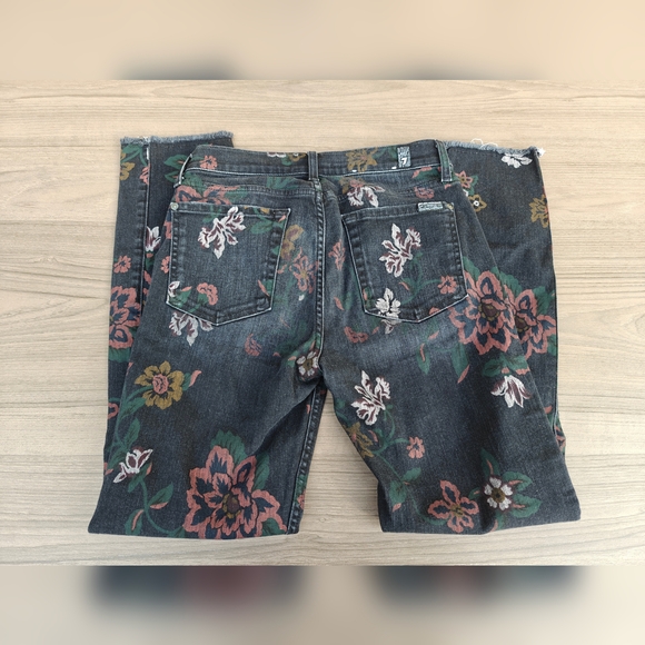 7 For All Mankind Floral Denim 28 - Picture 2 of 5